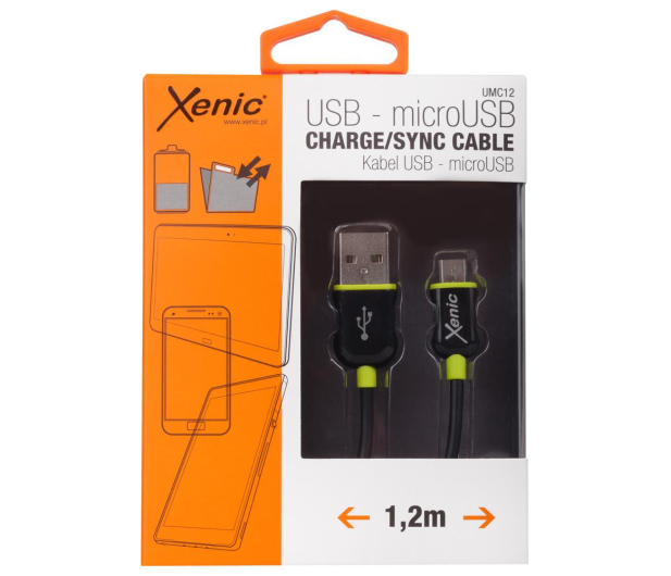 KABEL USB-MICRO USB 1.2M czarny XENIC - 1386738 - zdjęcie 3